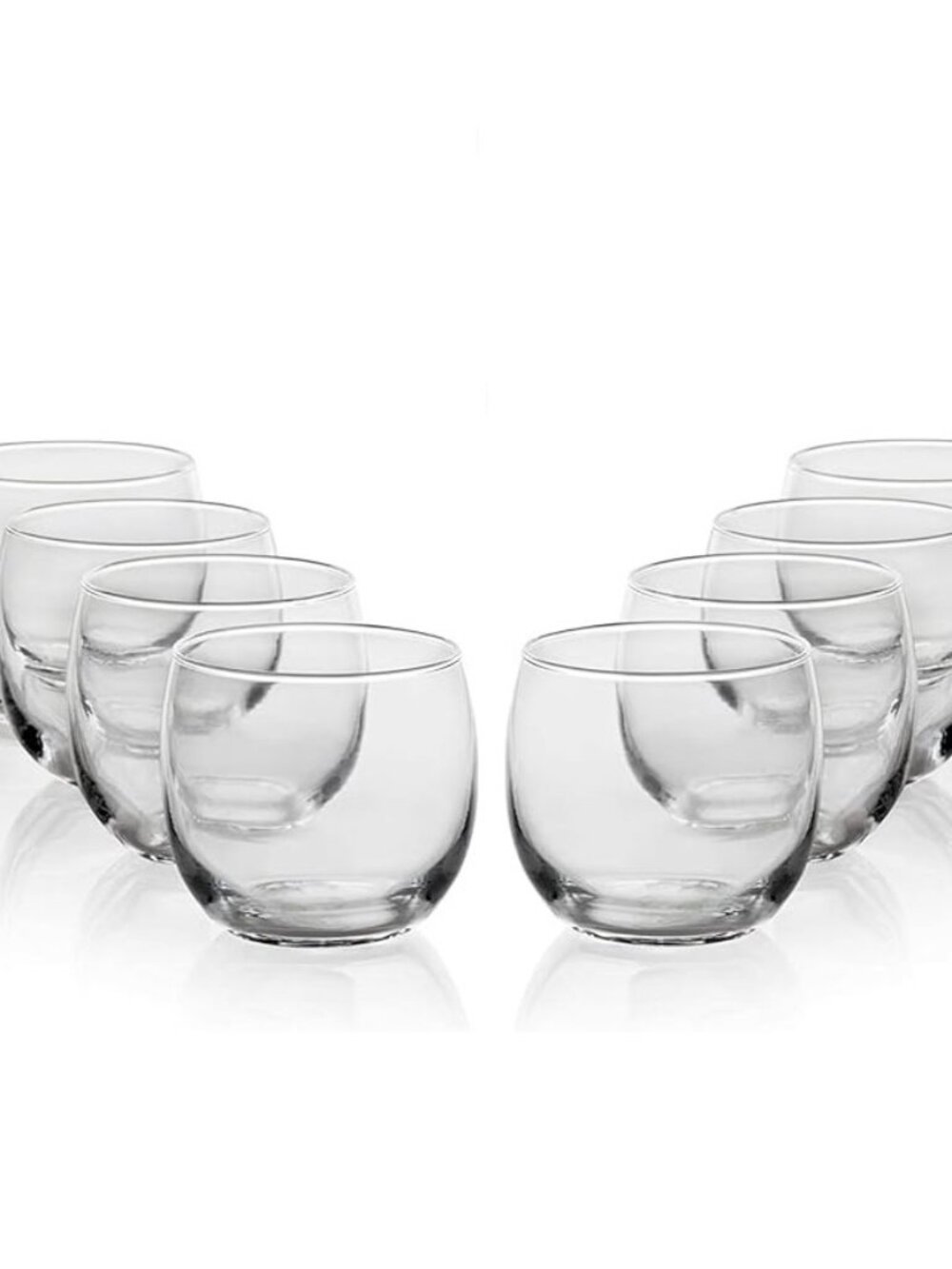 8 Libbey Selene Punch Round Clear Drinking Glasses